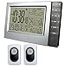Produktbild Wetterstation Indoor und Outdoor elektronische Temperatur Luftfeuchtigkeit Wecker Wireless Sensor Hygrometer Wettervorhersage