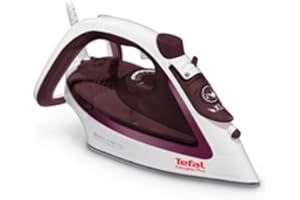 Tefal FV5716 Easygliss Plus Plancha de vapor, 190 g/min, golpe de vapor, vapor vertical, abertura XL de llenado de agua, bandeja estable, suela Durilium AirGlide, color blanco/burdeos