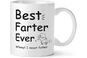 PTESUPLY Gifts for Dad, Funny Fathers Day Gift Coffee Mugs Dad Gifts, 12oz Novel Coffee Tea Mugs with Hilarious Pattern for Dad for Birthday Fathers Day (A)