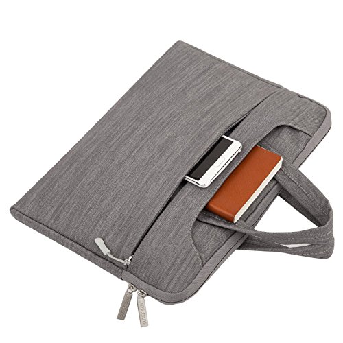 MOSISO Laptop Aktentasche Denim-Stoff f  r 12 9 Zoll iPad Pro  13-13 3 Zoll MacBooks  Laptops Farbe  Grau 