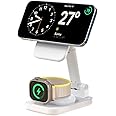 UNIGEN® Audio Magtec 310 3-in-1 23W Foldable Mag-Safe Charging Station Compatible with iPhone 16/15/14/13/12 Series, Apple Watch, Airpods (White)