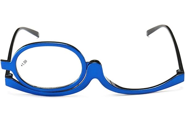 SEMINISMAR Lunettes de Lecture et de Maquillage avec Verre Rotatif Loupe pour Femme,Lunettes De Maquillage Rotatives Lunettes Loupes, pour Lunettes Pliantes Cosmétiques