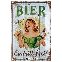 Retro Blechschild 'Das Beste Bier Ist Ein Offenes' – 20x30 Cm, Metall, Vintage Deko Für Bar Oder Küche