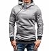 Produktbild Männer Kapuzen-Sweatshirt,FRIENDGG Herren Herbst Winter Langer Hülse Reißverschluss Kapuzenpulli Beiläufiger Mode Solide Mantel Warm Pullover Outwear Tops Bluse (L, Grau)