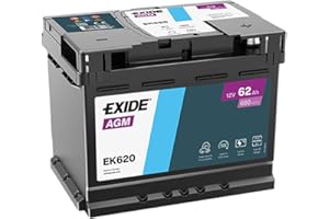 EXIDE TECHNOLOGIES Exide EK620 - Batterie Voiture AGM - 12 V 62Ah 680A - Compatible Start and Stop