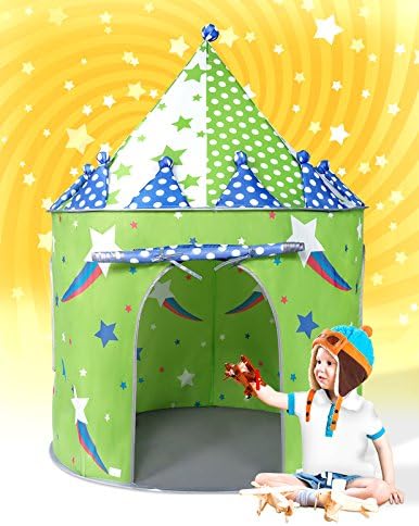 SUGAR Q Cake™ Large Portable Folding Pop-Up Play Tent Playhouse Play Hut Ball Pit Ball Pool Castle Toy, Kids Girls/Boys Birthday Gift Party Indoor/Outdoor Non-Toxic/Odor-Free (Green)