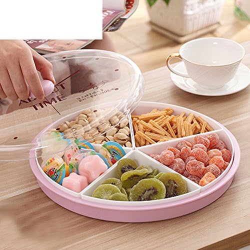 NGNSDEU GNIGFNEW dried fruits for household use living fruit plate Plastic sealing nuts carton with cover candy-A