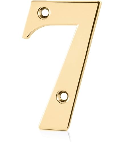 QCAA Traditional Heavy Forged Brass House Number 8, 4...