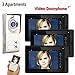 Produktbild Intelligente Video-Türsprechanlage WiFi Intercom-System Home Security Monitoring Zutrittskontrolle Aufnahme HD Nachtsicht Außenkamera 3 Apartment 3 Button 3 Display 7 Zoll Wasserdicht IOS / Android