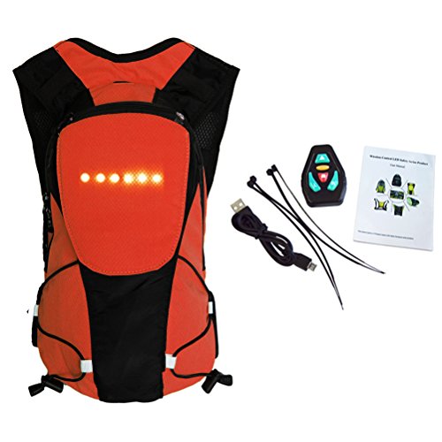 Boehner étanche Cyclisme/Vélo Confortable Mini Randonnée à Dos Résistant à l'eau LED Sacs à Dos Léger Petite 5l-Great pour Homme et Femme, Orange-5L