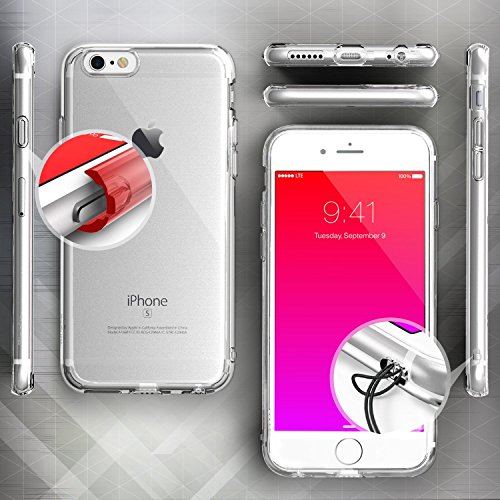 Funda iPhone 6S  Ringke  AIR  ingravidez como el aire  Smoke Black  extrema de peso ligero ultra-delgado transparente suave flexibles TPU resistente a ara  azos Protector Funda para Apple iPhone 6S   6