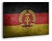 Produktbild deyoli DDR Flagge Effekt: Zeichnung als Leinwandbild, Motiv fertig gerahmt auf Echtholzrahmen, Hochwertiger Digitaldruck mit Rahmen, Kein Poster oder Plakat (80x60)