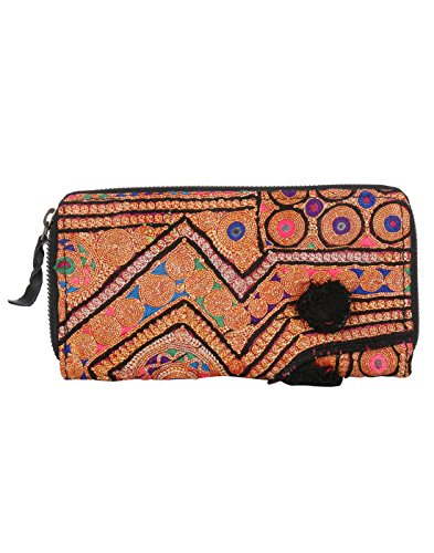 Preisvergleich Produktbild Rajrang indisch Unterarmtasche Baumwolle Rosa Jahrgang Hand bestickt Für Sie