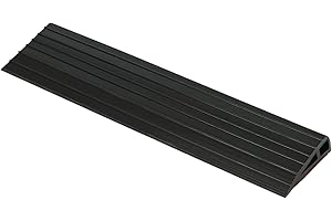 YEARNINGLIFE Rampa per soglia, rampa per marciapiede, profilo di transizione, 100 cm, rampa antiscivolo, altezza 2 cm, larghezza: 8 cm, adatta per interni ed esterni, bagno, porta, supermercato, garage (nero)