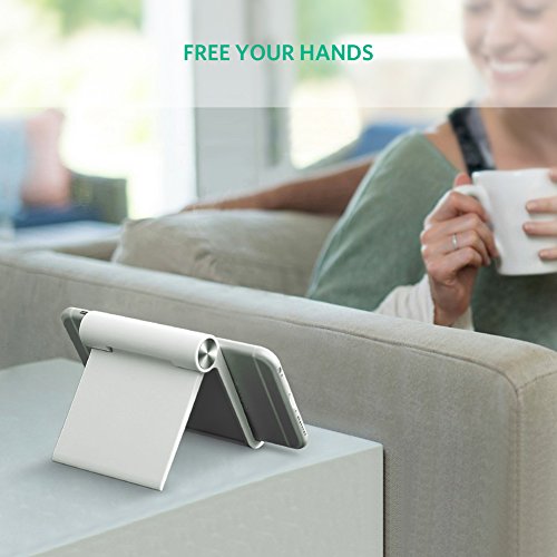 UGREEN Handy Ständer Phone Stand Multi Winkel ipad Ständer Tisch Halterung für 7 6 6s plus 5 5s,Smartphones und Phablets, E-Reader Max 10 Zoll Tablets, iPads, Google Nexus 7/10/4, Samsung Galaxy Tab P5100/ P3100/ N8000 Weiß - 6