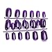 CellDeal Full Cover Short/Medium Coloured Flexi False Nails UK seller 24 purple