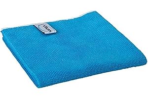 Vikan 691133 Lot de 5 chiffons en microfibre Bleu 32 x 32 cm