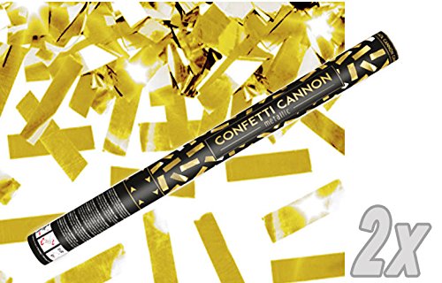 Konfetti Shooter 2 Stück Party Popper gold Folien Konfetti Kanone XXL 60 cm ! Hochzeit Event – von Haus der Herzen ® - 2