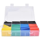 530 Adet 12 Boy Set Isıyla Daralan Makaron, Kablo Koruyucu Set, Elektrik Kablosu i&ccedil;in Isıya Dayanıklı Koruyucu, Kutulu, &Ccedil;eşit