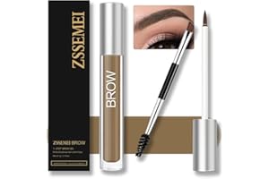 ZSSEMEI Wasserfestes Augenbrauen gel für Lang Anhaltendes, Semi-permanentes Flüssiges Getöntes Augenbrauengel Make-up Mit Pinsel Set, Schweißfest, natürlich (Brunette)