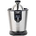 H.Koenig Agr80 Spremiagrumi Elettrico Professionale, 160 W, Acciaio Inossidabile, Argento