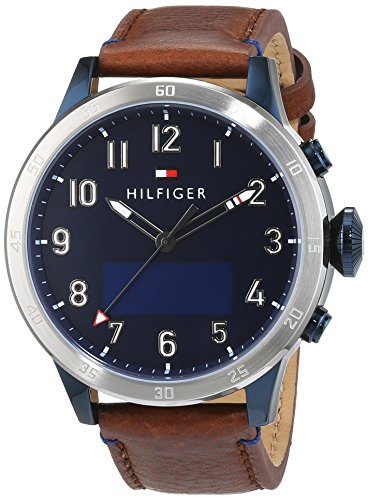 Tommy Hilfiger Herren-Smartwatch Casual Sport Analog - Digital Quarz Leder 1791300 Tommy Hilfiger Herren-Smartwatch Casual Sport Analog - Digital Quarz Leder 1791300