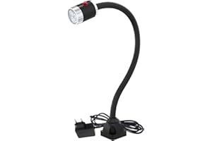 XINYIQI Luz de cuello de cisne flexible LED de 900 lúmenes fija con tornillos Lámpara de trabajo de iluminación industrial para máquinas herramienta y torno