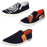 Super Men Canvas Blue Combo Pack of 3 Loafers & Moccasins RS.499 (75.00% Off) - Amazon
