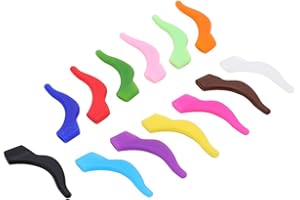 CWED 13 paia di supporti per occhiali in silicone antiscivolo per occhiali copri aste per occhiali cuscinetti per le orecchie ganci per occhiali da sole
