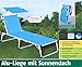 Produktbild Sonnenliege FLORABEST Alu Liege mit Sonnendach Gartenliege Rückenlehne 5stufig