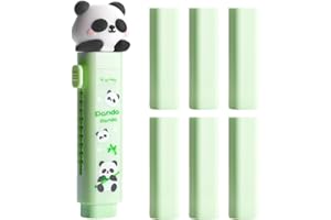 DDKY Gomme Style Panda Et Vert, 6 Gommes De Recharge,Gomme Blanche Gomme Kawaii Gommes Gomme Enfant Fourniture Scolaire Kawaii Pour Écrire Bureau De Dessin