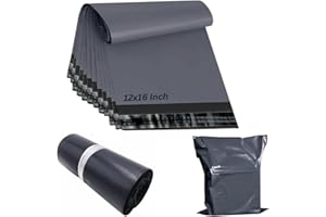 APEX BUSINESS SUPPLIES 50, Mailing Bags 12x16 Self Seal Grey Mailing Bags | Plastic Postage Bags, Parcel Bags | Postage Bags for Clothes | Tear Proof Delivery & Packaging Bags