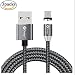 Produktbild ALTech® 3 Packs Grey 3.3FT 360 ° Freies Connect Runder Magnetischer Stecker LED Display Micro USB Ladekabel Für iPhone 7,7 Plus, 6 S, 6 Plus, SE, 5 S, 5, iPad, iPod