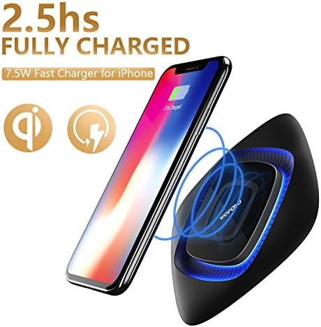 Wofalo Fast Wireless Charger, Qi Fast Charging Pad for iPhone8/iPhone8 Plus/iPhone X