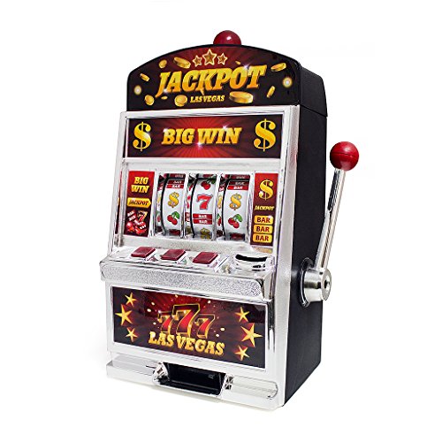 Balvi Juego Las Vegas Máquina tragaperras Doble función: Juego de Azar y Hucha Pilas:2xAA no Incluidas Plástico 37cm