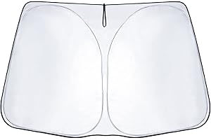 BIBIBO Volvo XC60 osłona przedniej szyby samochodowej, kompatybilna z Volvo XC60 SUV 2018-2022, składana osłona przedniej szyby, ochrona przed promieniowaniem UV