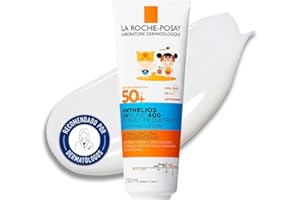 La Roche Posay Protector Solar para Niños, Leche Corporal Hidratante en Tubo de Cartón, Fotoprotección SPF50+, Resistente al Agua, Sudor y Arena, Nuevo Anthelios UV-MUNE 400 Dermo-Pediatría, 250 ml