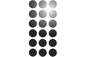 Mygoodprice 18 Pastilles adhésives réfléchissantes pour signalisation 3cm Noir Réfléchissant