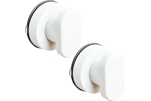 CTFOREST 2 Piezas de Manija de Ventosa para Puerta, Blanco - Adecuada para Gabinetes, Puertas de Vidrio, Cajones, Tapa de Inodoro