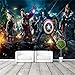 Produktbild HLSJJ-3D-Selbstklebend-Revenge Fototapete-Grün Captain America Thor-Foto-Tapete-Film Fototapete-Kinderzimmer Sofa TV-Hintergrundwand (B) 300x (H) 210 cm Kind Cartoon Modern Art Wandmalerei