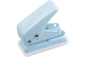 BIVOFU Perforadora Metálica de Agujeros, Capacidad de 8 Hojas, Diseño Ergonómico, Ideal para Oficina, Escuela y Manualidades, Color Azul, Herramienta de Perforación Precisa y Eficiente