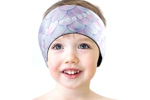 CIOMILIARO Banda de Natación,Cinta para la cabeza de natación,Banda para Cabeza de Natación de Neopreno,Cinta de natación diseñada,Diadema de Natación para Niños Bebés(Rosa-S)