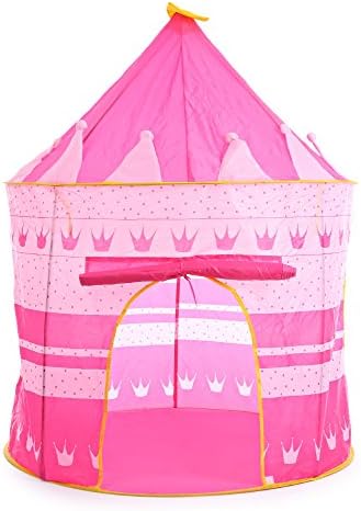 Children Folding Play House Portable Outdoor Indoor Toy Tent Castle Cubby Playhut (Red)