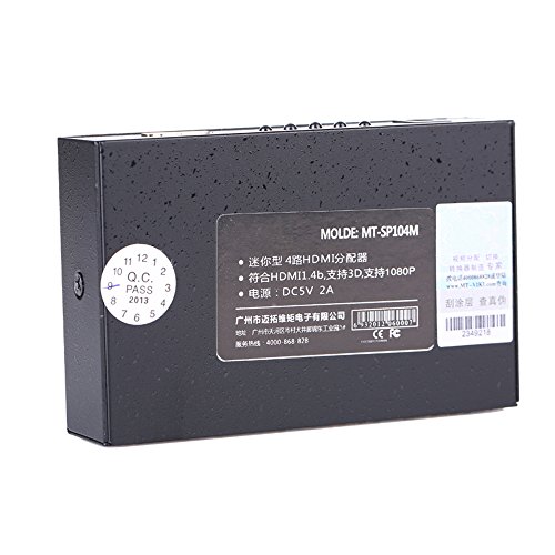 Milkee HDMI Splitter 1 In 4 Out Unterstützt 3D 1080P HDMI 1.4 Verteiler 4-Ports full HD Switcher Splitter - 2