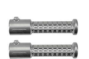 REPLAY Motodak Repose Pied Cyclo Pilote Rond alu pour Peugeot 103-mbk 51 (Paire) -Selection p2r-