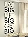 Produktbild spb87 EAT Big Lift Big Get Big - Bewegung Dance Gesundheit Training Workout Motivation Gym Fitness Herz Life Family Love House zusammen Zitate Wand Vinyl Aufkleber Aufkleber Art Decor DIY