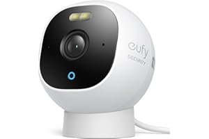 eufy Security Solo OutdoorCam C22, samowystarczalna kamera monitorująca do użytku na zewnątrz, rozdzielczość 1080p, reflektor, widoczność w nocy w kolorze, bezpłatne użytkowanie, ochrona IP67