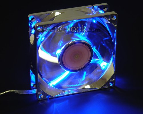 Preisvergleich Produktbild Gehäuse-Lüfter Anodized silber / blau 80mm