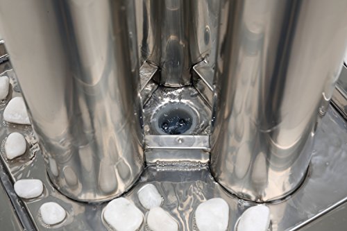 Köhko 85 cm Springbrunnen 22003 aus Edelstahl mit LED-Beleuchtung Säulenbrunnen - 4