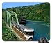 Produktbild train crossing a bridge over a beautiful river Mouse Pad, Mousepad (Bridges Mouse Pad)